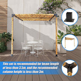 NNEDSZ Roof Pergola Gazebo Shed Matte Black Steel Brackets DIY Kits