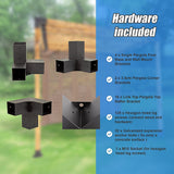 NNEDSZ Roof Pergola Gazebo Shed Matte Black Steel Brackets DIY Kits