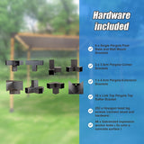NNEDSZ Roof Pergola Gazebo Shed Matte Black Steel Brackets DIY Kits