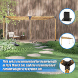 NNEDSZ Roof Pergola Gazebo Shed Matte Black Steel Brackets DIY Kits