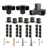 NNEDSZ Roof Pergola Gazebo Shed Matte Black Steel Brackets DIY Kits