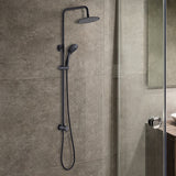 NNEDSZ WELS 8" Rain Shower Head Set Rounded Dual Heads Faucet High Pressure Hand Held