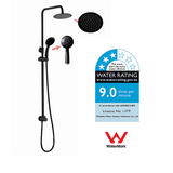 NNEDSZ WELS 8" Rain Shower Head Set Rounded Dual Heads Faucet High Pressure Hand Held