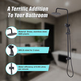 NNEDSZ WELS 8" Rain Shower Head Set Rounded Dual Heads Faucet High Pressure Hand Held