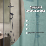 NNEDSZ WELS 8" Rain Shower Head Set Rounded Dual Heads Faucet High Pressure Hand Held