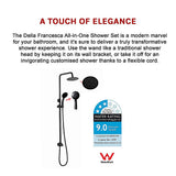 NNEDSZ WELS 8" Rain Shower Head Set Rounded Dual Heads Faucet High Pressure Hand Held