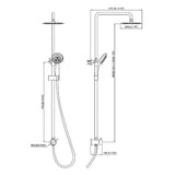 NNEDSZ WELS 8" Rain Shower Head Set Rounded Dual Heads Faucet High Pressure Hand Held