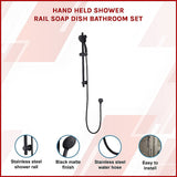 NNEDSZ Hand Held Shower Rail Soap Dish Bathroom Set