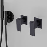 NNEDSZ Bathroom Shower Bath Hot and Cold Square Mixer WATERMARK Certified in Black