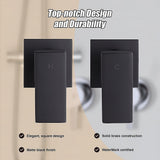 NNEDSZ Bathroom Shower Bath Hot and Cold Square Mixer WATERMARK Certified in Black