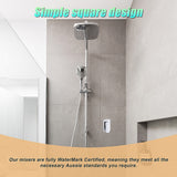 NNEDSZ Single Square Shower Bath Mixer Tap Bathroom WATERMARK Approved in Chrome