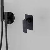 NNEDSZ Single Square Shower Bath Mixer Tap Bathroom WATERMARK Approved in Black