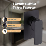 NNEDSZ Single Square Shower Bath Mixer Tap Bathroom WATERMARK Approved in Black