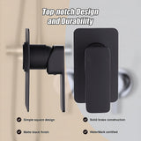 NNEDSZ Single Square Shower Bath Mixer Tap Bathroom WATERMARK Approved in Black