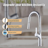 NNEDSZ Kitchen Laundry Bathroom Basin Sink Pull Out Mixer Tap Faucet in Chrome