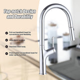 NNEDSZ Kitchen Laundry Bathroom Basin Sink Pull Out Mixer Tap Faucet in Chrome