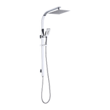 NNEDSZ WELS 10" Rain Shower Head Set Square Dual Heads High Pressure with Handheld in Chrome