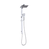 NNEDSZ WELS 10" Rain Shower Head Set Square Dual Heads High Pressure with Handheld in Chrome