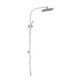 NNEDSZ WELS 10" Rain Shower Head Set Square Dual Heads High Pressure with Handheld in Chrome