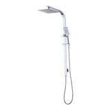 NNEDSZ WELS 10" Rain Shower Head Set Square Dual Heads High Pressure with Handheld in Chrome