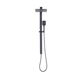 NNEDSZ WELS 10" Rain Shower Head Set Square Dual Heads High Pressure with Handheld in Black