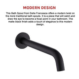 NNEDSZ 220mm Bath Spout in Matte Black Finish