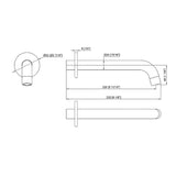 NNEDSZ 220mm Bath Spout in Matte Black Finish