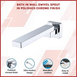 NNEDSZ Bath In Wall Swivel Spout in Polished Chrome Finish