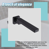 NNEDSZ Bath In Wall Swivel Spout in Matte Black