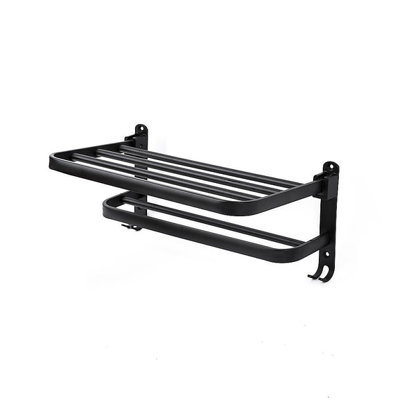 NNEDSZ Towel Rack Folding Holder with Hook Accessories Wall Hanger Aluminium Bar Shelf