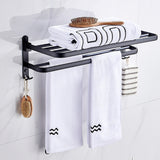 NNEDSZ Towel Rack Folding Holder with Hook Accessories Wall Hanger Aluminium Bar Shelf