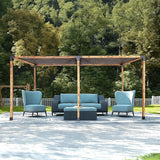 NNEDSZ Roof Pergola Gazebo Shed Matte Black Steel Brackets and Black Screen DIY Kits