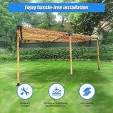 NNEDSZ Roof Pergola Gazebo Shed Matte Black Steel Brackets and Black Screen DIY Kits