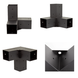 NNEDSZ Roof Pergola Gazebo Shed Matte Black Steel Brackets and Black Screen DIY Kits