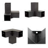 NNEDSZ Roof Pergola Gazebo Shed Matte Black Steel Brackets and Black Screen DIY Kits