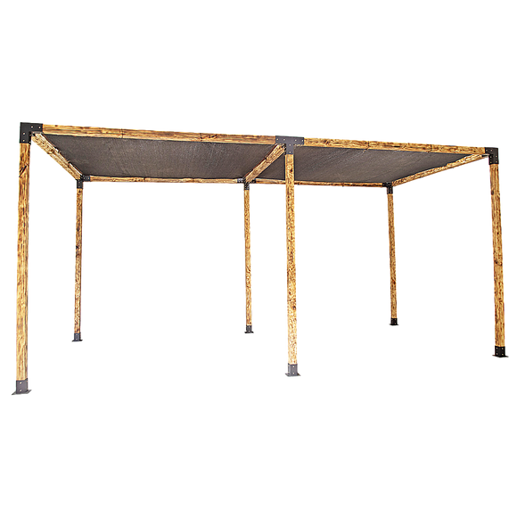 NNEDSZ Roof Pergola Gazebo Shed Matte Black Steel Brackets and Black Screen DIY Kits