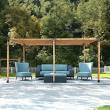 NNEDSZ Roof Pergola Gazebo Shed Matte Black Steel Brackets and Coffee Screen DIY Kits