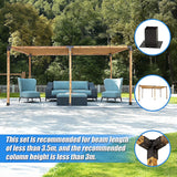 NNEDSZ Roof Pergola Gazebo Shed Matte Black Steel Brackets and Coffee Screen DIY Kits