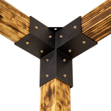 NNEDSZ Roof Pergola Gazebo Shed Matte Black Steel Brackets and Coffee Screen DIY Kits