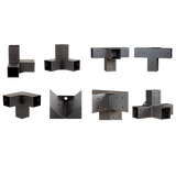 NNEDSZ Roof Pergola Gazebo Shed Matte Black Steel Brackets and Coffee Screen DIY Kits