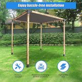 NNEDSZ Roof Pergola Gazebo Shed Matte Black Steel Brackets and Black Screen DIY Kits