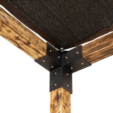 NNEDSZ Roof Pergola Gazebo Shed Matte Black Steel Brackets and Black Screen DIY Kits