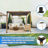 NNEDSZ Roof Pergola Gazebo Shed Matte Black Steel Brackets and Black Screen DIY Kits