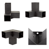 NNEDSZ Roof Pergola Gazebo Shed Matte Black Steel Brackets and Black Screen DIY Kits