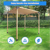 NNEDSZ Roof Pergola Gazebo Shed Matte Black Steel Brackets and Coffee Screen DIY Kits