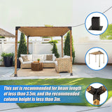 NNEDSZ Roof Pergola Gazebo Shed Matte Black Steel Brackets and Coffee Screen DIY Kits