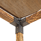 NNEDSZ Roof Pergola Gazebo Shed Matte Black Steel Brackets and Coffee Screen DIY Kits