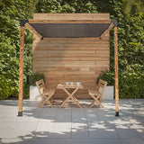 NNEDSZ Roof Pergola Gazebo Shed Matte Black Steel Brackets and Black Screen DIY Kits