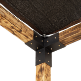 NNEDSZ Roof Pergola Gazebo Shed Matte Black Steel Brackets and Black Screen DIY Kits