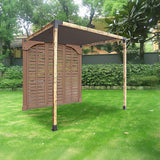 NNEDSZ Roof Pergola Gazebo Shed Matte Black Steel Brackets and Black Screen DIY Kits